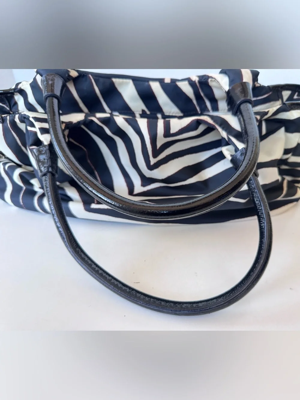 vintage Y2K kate spade zebra pattern shoulder bag purse *flaws